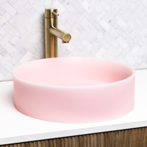 Soft Pink Resin Basin