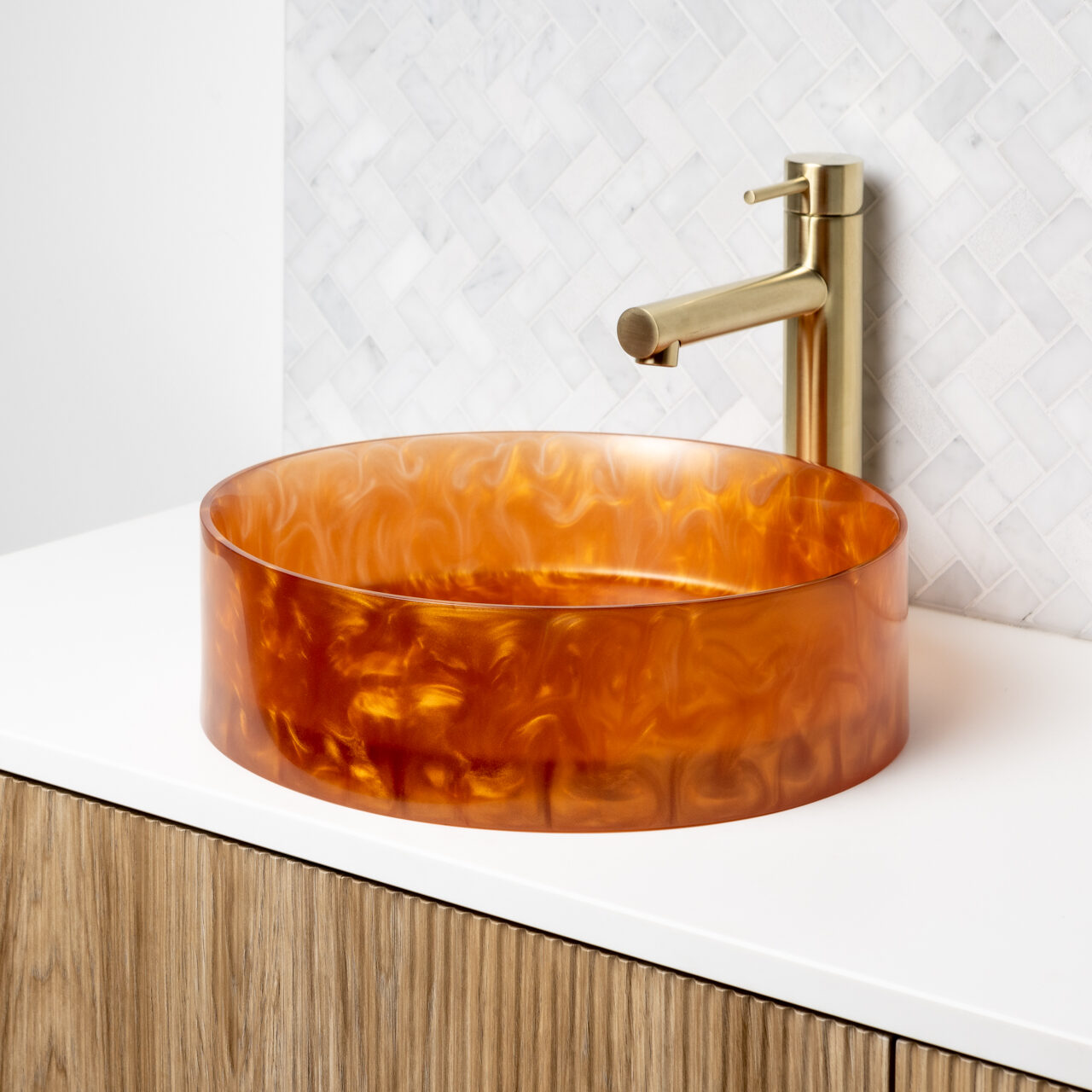 Copper Resin Coliseum Basin - Pearl Collection